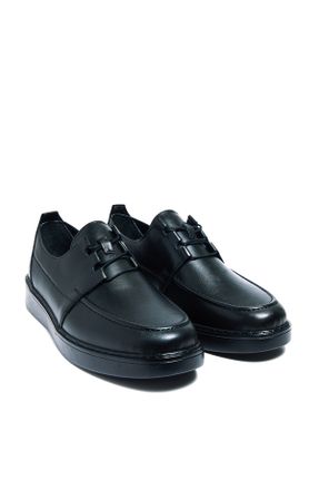 کفش کژوال مشکی مردانه چرم طبیعی پاشنه متوسط ( 5 - 9 cm ) پاشنه ساده کد 782408015