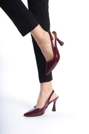 کفش پاشنه بلند کلاسیک زرشکی زنانه PU پاشنه نازک پاشنه متوسط ( 5 - 9 cm ) کد 807939990