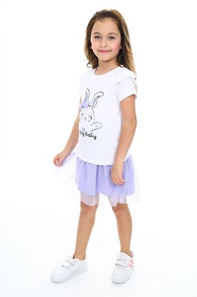 لباس بنفش بچه گانه بافتنی e-çocuk - کد 807238615
