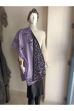 شال بنفش زنانه اکریلیک SYBUTİK - کد 807675364