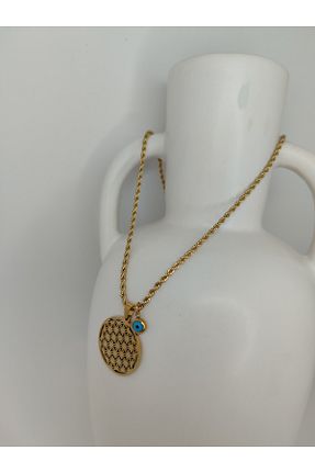 گردنبند استیل ( فولاد ) طلائی زنانه استیل ضد زنگ Romea - کد 807534536