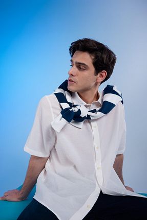 پیراهن نباتی مردانه Relaxed Defacto - کد 683353303