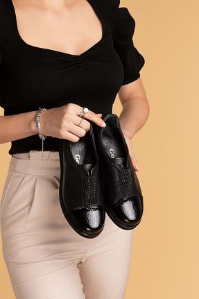 کفش کژوال مشکی زنانه چرم خالص Gondol - کد 56148489