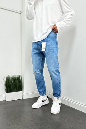 شلوار آبی مردانه پنبه ای Denim Shorty - کد 807613834