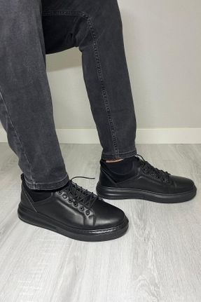 کفش کژوال مشکی مردانه چرم طبیعی پاشنه کوتاه ( 4 - 1 cm ) پاشنه ساده کد 807627531