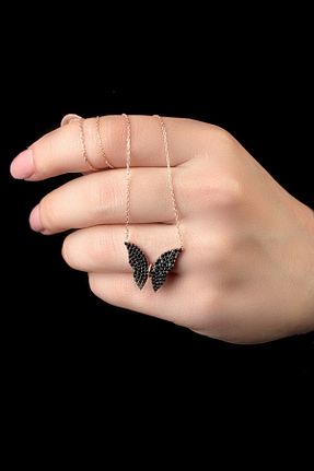گردنبند نقره صورتی زنانه 925 عیار Genel Markalar - کد 287078227