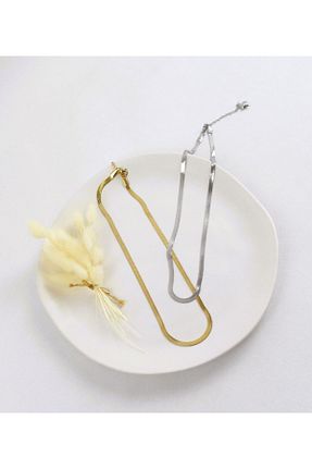 گردنبند استیل ( فولاد ) طلائی زنانه استیل (فولاد) Pelek Butik - کد 807726772