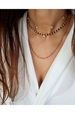 گردنبند نقره صورتی زنانه 925 عیار Krc Silver - کد 807816825