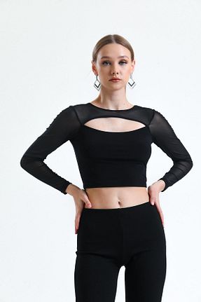 بلوز مشکی زنانه ساده Miss Murem - کد 731080208