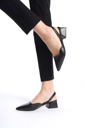 کفش پاشنه بلند کلاسیک مشکی زنانه PU پاشنه ضخیم پاشنه کوتاه ( 4 - 1 cm ) کد 807943066