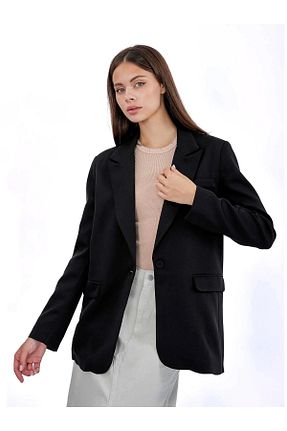 کت بلیزر مشکی زنانه پارچه Fashinyou - کد 808055489