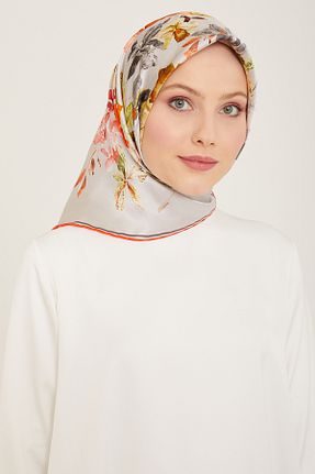 روسری سفید کرپ ساتن ابریشم Armine - کد 808143789