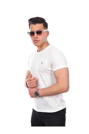 تیشرت سفید زنانه اسلیم فیت Kozik - کد 808567678