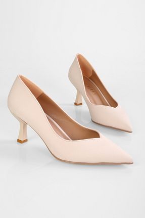 کفش استایلیتو بژ پاشنه نازک Shoeberry - کد 807922209