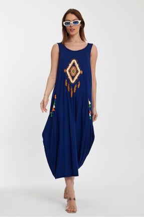 لباس آبی زنانه بافتنی ویسکون رگولار کد 808193863