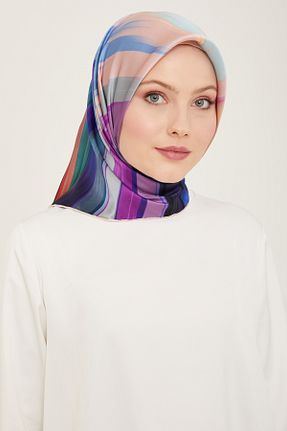 روسری طوسی کرپ ساتن ابریشم Armine - کد 808368084
