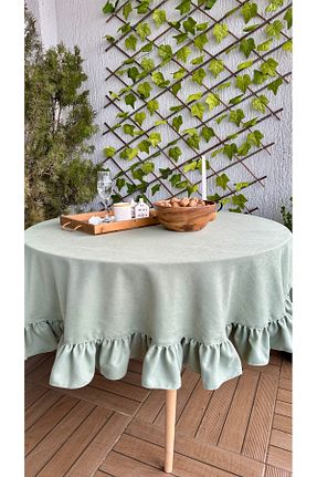 رومیزی سبز مخمل Decamor home - کد 808389329