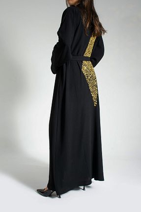 کیمونو و کافتان مشکی زنانه پنبه پلی استر LEYLA STORE - کد 808310719