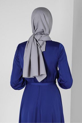 شال طوسی زنانه کرپ Alvina - کد 801114137