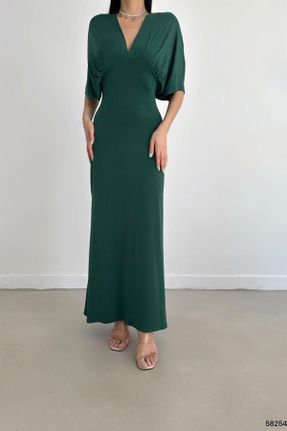 لباس سبز زنانه بافتنی پلی استر رگولار آستین-بلند کد 746940960