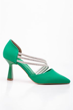 کفش مجلسی سبز زنانه چرم مصنوعی پاشنه متوسط ( 5 - 9 cm ) پاشنه نازک کد 656053538