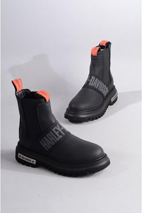 بوت / نیم بوت مشکی زنانه چرم خالص Harley Davidson - کد 462070134