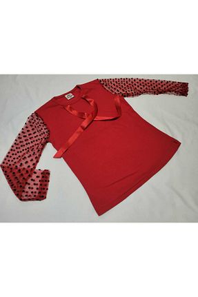 بادی قرمز بچه گانه یقه دوچرخه Dıgıl Kids - کد 808718716