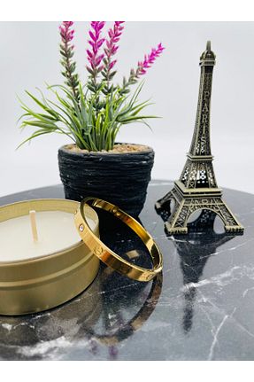 دستبند استیل (فولاد) طلائی زنانه استیل (فولاد) FarkStore - کد 808736647