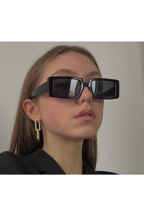 عینک آفتابی مشکی زنانه UV400 TrendMilano - کد 107325412