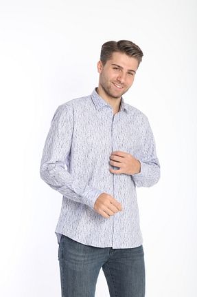 پیراهن آبی مردانه اسلیم فیت EMILIO BETTI - کد 806223423