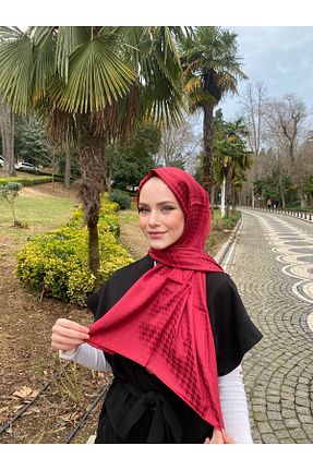 شال قرمز زنانه Mannastyle - کد 808126485