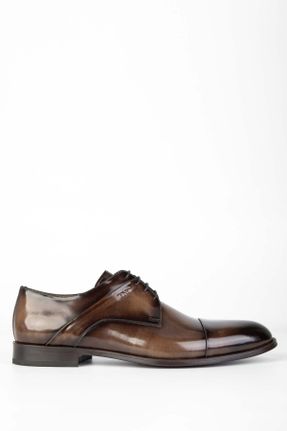 کفش کلاسیک قهوه ای مردانه پاشنه کوتاه ( 4 - 1 cm ) پاشنه ضخیم کد 808315539