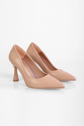 کفش استایلیتو بژ پاشنه نازک Shoeberry - کد 808563111