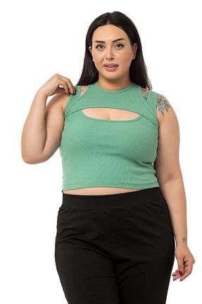 بادی سایز بزرگ سبز زنانه سایز بزرگ DISENTIS MODEST - کد 808485058