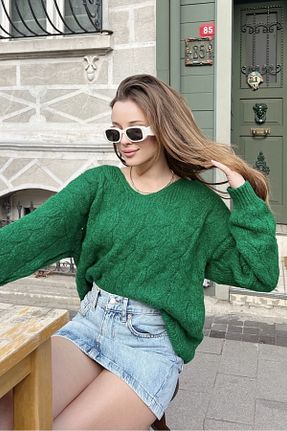 پلیور سبز زنانه ساده Bianco Lucci - کد 761848776