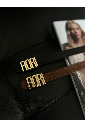 کمربند مشکی زنانه چرم مصنوعی Fiori - کد 790292470