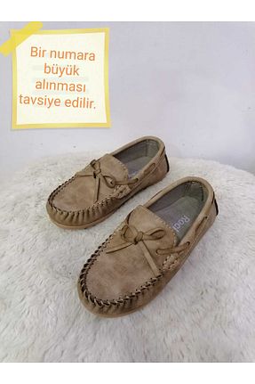 کفش اسپادریل بژ بچه گانه چرم مصنوعی Özgür Kids - کد 808243261