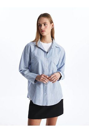پیراهن آبی زنانه Relaxed LC Waikiki - کد 808299179