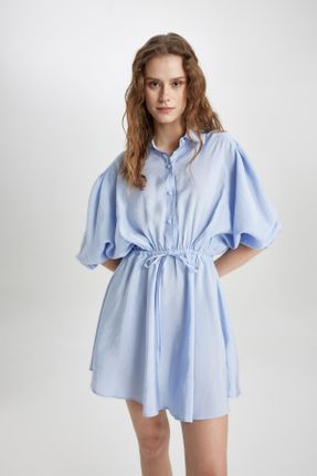 لباس آبی زنانه بافتنی رگولار آستین-بلند کد 808487390