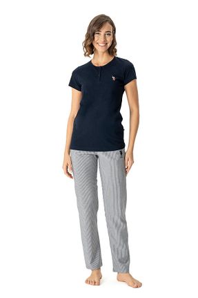 ست لباس راحتی سرمه ای زنانه ساده U.S. Polo Assn. - کد 808599380