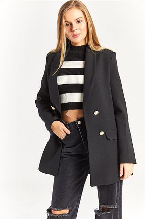 کت مشکی زنانه Relaxed Butikayandon - کد 808634062