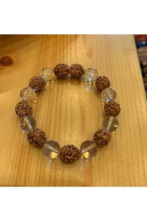 دستبند جواهر قهوه ای زنانه سنگ طبیعی NehirTaş - کد 808730260