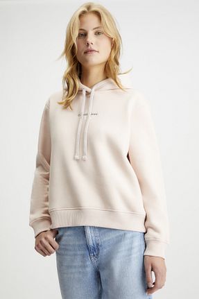سوئیشرت صورتی زنانه ساده Calvin Klein - کد 807804418