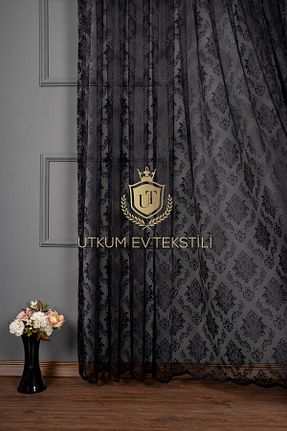 پرده توری مشکی ریل دار UTKUM EV TEKSTİL ÜRÜNLERİ - کد 808202443