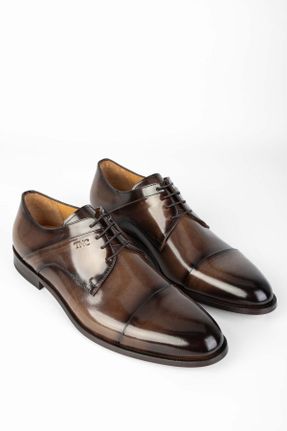 کفش کلاسیک قهوه ای مردانه پاشنه کوتاه ( 4 - 1 cm ) پاشنه ضخیم کد 808315539
