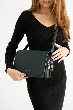 کیف دوشی سبز زنانه چرم مصنوعی Sellini - کد 808328263