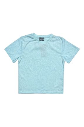 تی شرت آبی بچه گانه رگولار یقه گرد تکی بیسیک کد 688735425