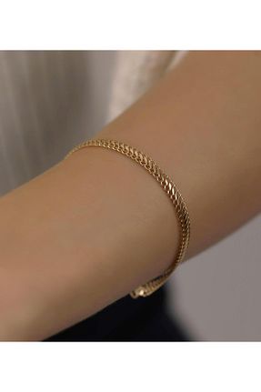 دستبند طلا رنگی زنانه 14 عیار Elis Kuyumculuk - کد 808527546