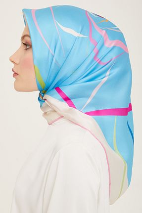 روسری نارنجی کرپ ساتن ابریشم Armine - کد 808179014