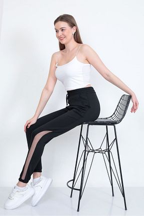 شلوار کرمگن مشکی زنانه رگولار Sea Queen - کد 808211656